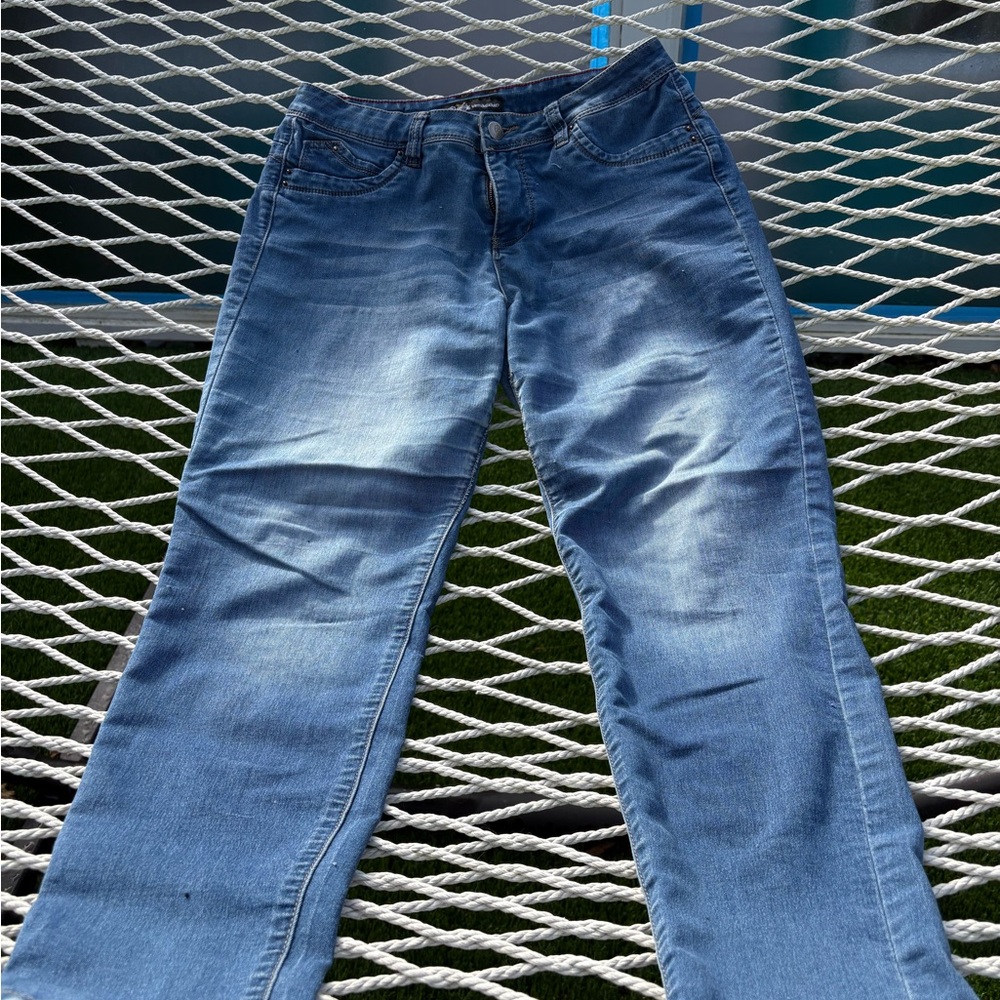 Classic Blue Denim Jeans stretchy and comfortable.for curvy bodys